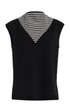 Proenza Schouler Prescott Crepe Knit Top In Black