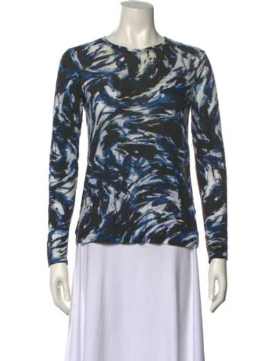 Pre-owned Proenza Schouler Printed Bateau Neckline Sweatshirt In Black