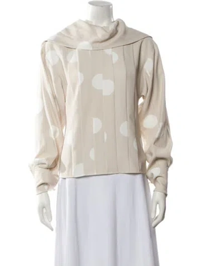 Pre-owned Proenza Schouler Printed Cowl Neck Sweatshirt In Neutral
