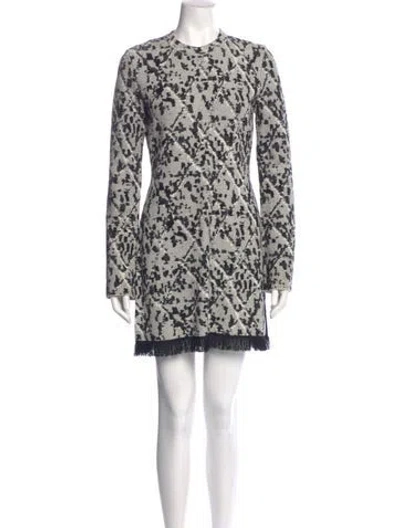 Pre-owned Proenza Schouler Printed Crew Neck Sweater In Gray