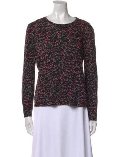 Pre-owned Proenza Schouler Printed Crew Neck Sweatshirt In Black