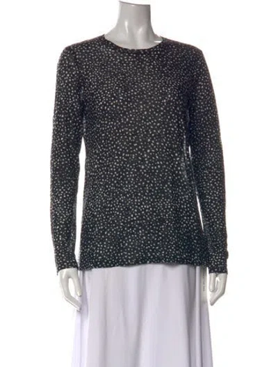 Pre-owned Proenza Schouler Printed Crew Neck Top In Black