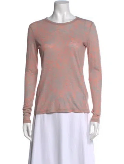 Pre-owned Proenza Schouler Printed Crew Neck Top In Pink