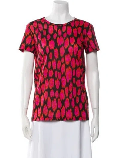Pre-owned Proenza Schouler Printed Crew Neck T-shirt In Red