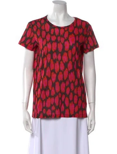 Pre-owned Proenza Schouler Printed Crew Neck T-shirt W/ Tags In Red