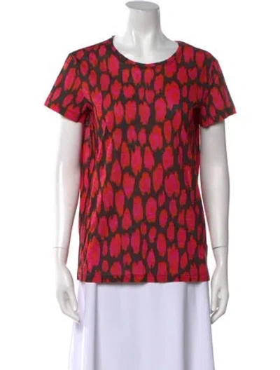 Pre-owned Proenza Schouler Printed Crew Neck T-shirt W/ Tags In Red
