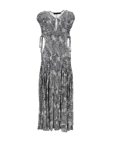 Proenza Schouler Printed Jersey Midi Dress In Multicolor Viscose