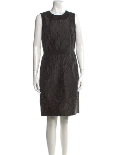 Pre-owned Proenza Schouler Printed Knee-length Dress In Black