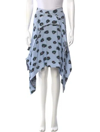 Pre-owned Proenza Schouler Printed Knee-length Skirt In Blue