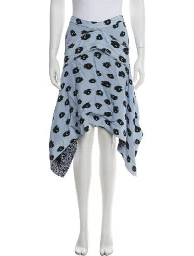 Pre-owned Proenza Schouler Printed Knee-length Skirt In Blue