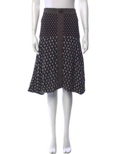Pre-owned Proenza Schouler Printed Midi Length Skirt In Black