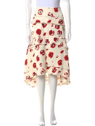 Pre-owned Proenza Schouler Printed Midi Length Skirt In Neutral
