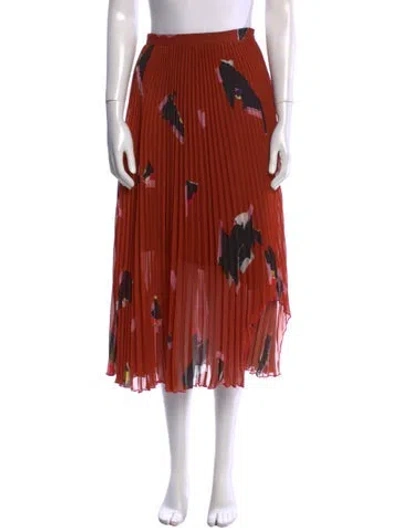 Pre-owned Proenza Schouler Printed Midi Length Skirt In Orange