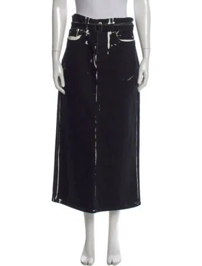 Pre-owned Proenza Schouler Printed Midi Length Skirt W/ Tags In Black