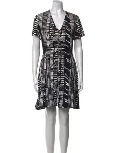 Pre-owned Proenza Schouler Printed Mini Dress In Black