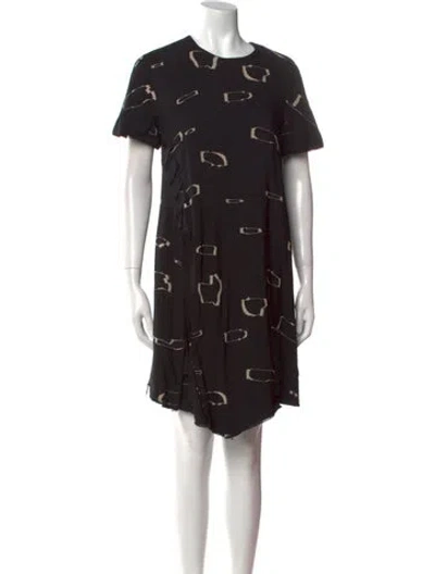Pre-owned Proenza Schouler Printed Mini Dress In Black