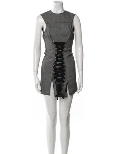 Pre-owned Proenza Schouler Printed Mini Dress In Black