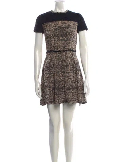 Pre-owned Proenza Schouler Printed Mini Dress In Black