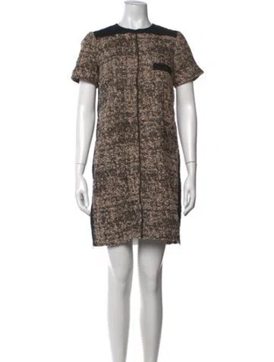 Pre-owned Proenza Schouler Printed Mini Dress In Black
