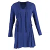 Proenza Schouler Printed Mini Dress In Blue Silk In Blue