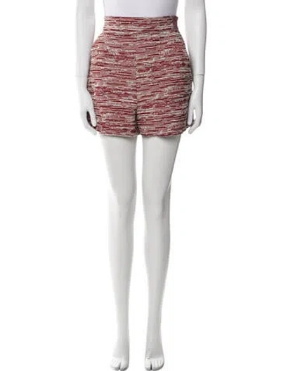 Pre-owned Proenza Schouler Printed Mini Shorts In White