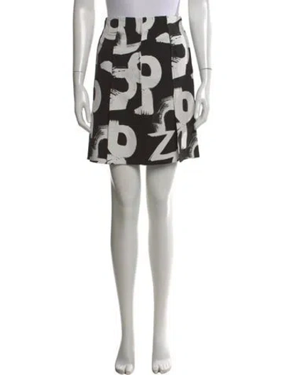Pre-owned Proenza Schouler Printed Mini Skirt In Black