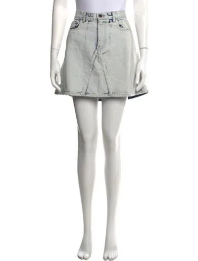 Pre-owned Proenza Schouler Printed Mini Skirt In Blue