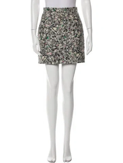 Pre-owned Proenza Schouler Printed Mini Skirt In Gray