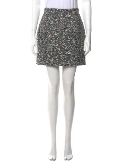 Pre-owned Proenza Schouler Printed Mini Skirt In Gray