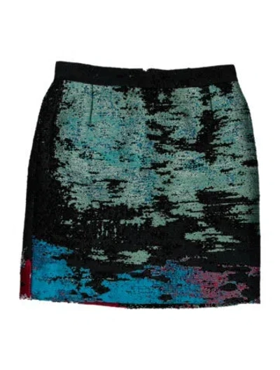 Pre-owned Proenza Schouler Printed Mini Skirt In Green