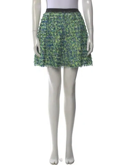 Pre-owned Proenza Schouler Printed Mini Skirt In Green