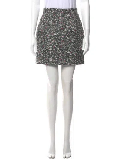 Pre-owned Proenza Schouler Printed Mini Skirt In Grey
