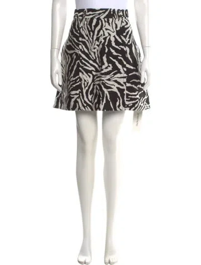 Pre-owned Proenza Schouler Printed Mini Skirt W/ Tags In Black