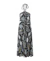 Proenza Schouler Printed Viscose Crepe De Chine Halter Dress Black Multi In Black