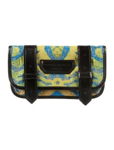 Pre-owned Proenza Schouler Printed Wallet In Blue