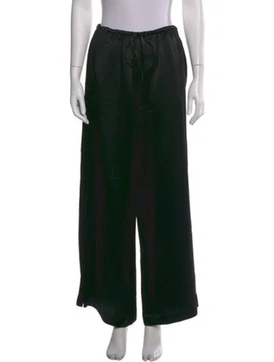Pre-owned Proenza Schouler Printed Wide Leg Pants In Black