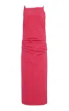 Proenza Schouler Priya Bi-stretch Cotton Maxi Dress In Fuchsia
