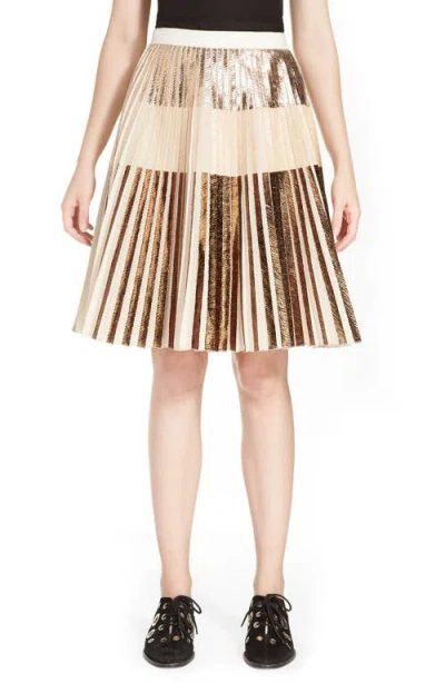 Proenza Schouler Proenza Schouler Knife Pleat Cloqué Skirt In Neutral