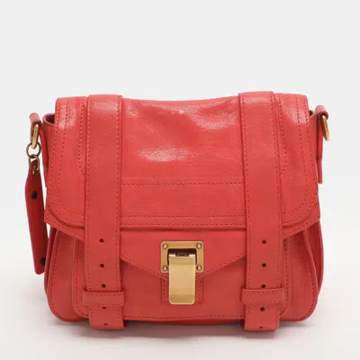 Pre-owned Proenza Schouler Ps1 Mini Orange Leather Crossbody Bag
