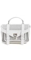 PROENZA SCHOULER PS1 TINY BAG IN PERFORATED LEATHER OPTIC WHITE