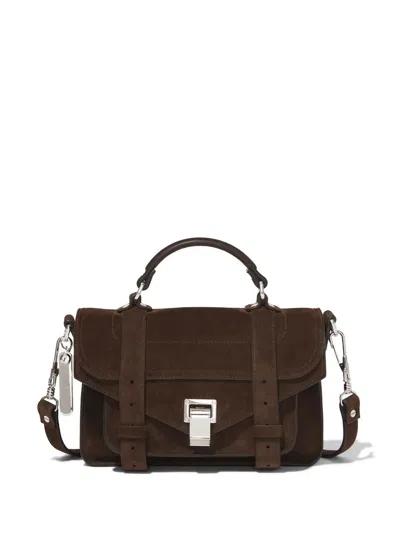 Proenza Schouler Ps1 Tiny Suede In Brown