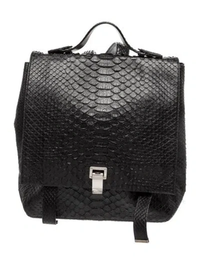 Pre-owned Proenza Schouler Python Backpack In White