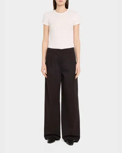 Proenza Schouler Quincy Short Sleeve Top In White