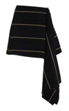 Proenza Schouler Rae Striped Bi-stretch Skirt In Black