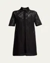 Proenza Schouler Rainer Stretch Lace Mini Dress In Black