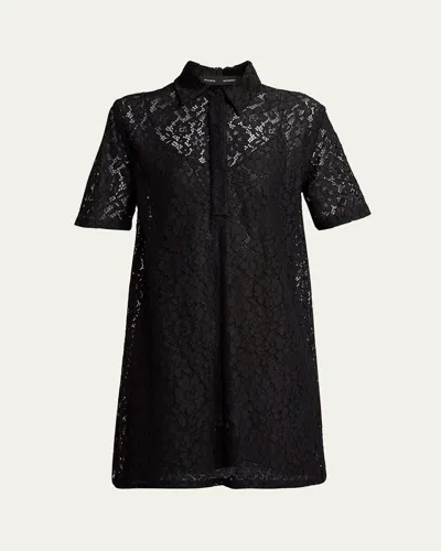 Proenza Schouler Rainer Stretch Lace Mini Dress In Black