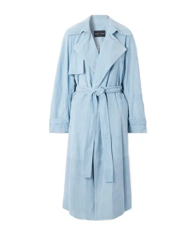 Proenza Schouler Ramona Belted Coat In Blue