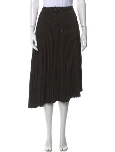 Pre-owned Proenza Schouler Raw-edge Trim Midi Length Skirt In Black