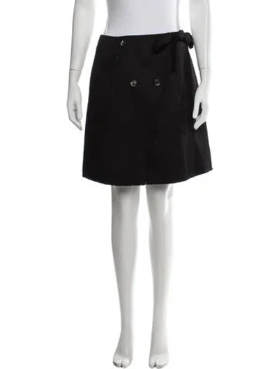 Pre-owned Proenza Schouler Raw-edge Trim Mini Skirt In Black