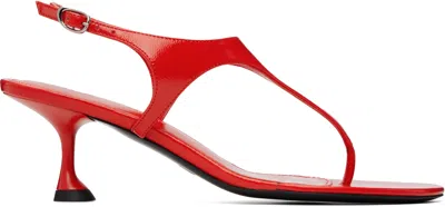 Proenza Schouler Red Tee Thong Heeled Sandals